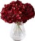 10 Pcs Burgundy Artificial Hydrangea Flower Heads with Stems, Silk Fabric Faux Flowers for Wedding Centerpieces, DIY Bouquets, Floral Arrangements, Home and Party Decorations